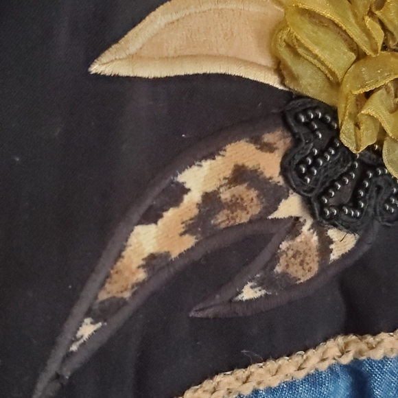 Nancy Bolin vintage WesternJean jacket sz6.  Natural trim, super unique and cute - Picture 3 of 8